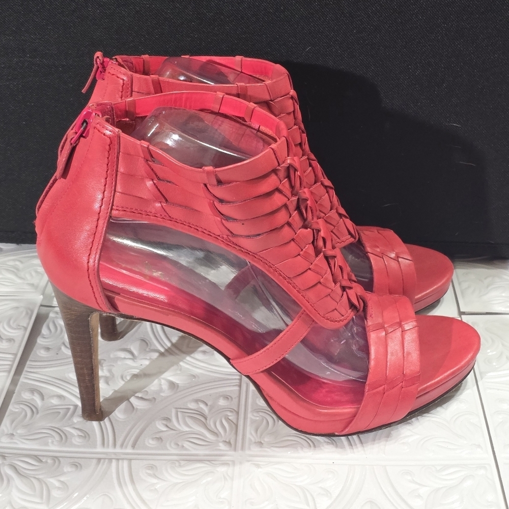 Cole Haan Nikeair Braided Leather Strappy Heels